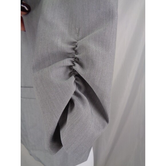 Elleven Gray Ruched 3/4 Sleeve Blazer Jacket Size Medium New - Picture 7 of 11